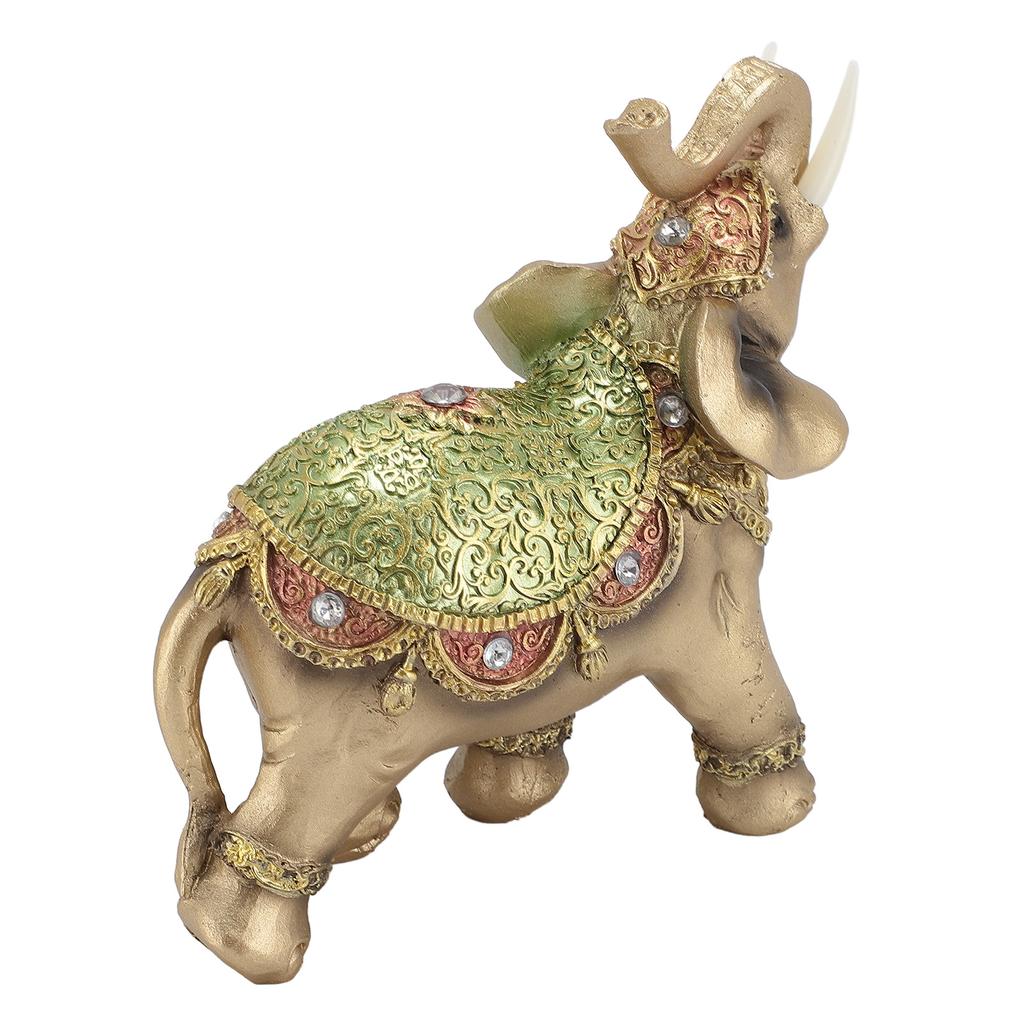 Elephant Statue Wealth Lucky Feng Shui Elephant Figurine Home Decor House Warming Present TV Cabinet Entryway