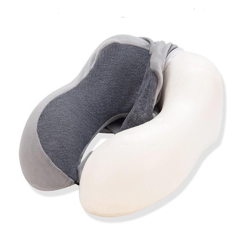 Travel Pillow Memory Foam U Shaped Neck Ergonomic Flight Pillow, Comfortable Head Cushion Support for Airplane, Train, Car.