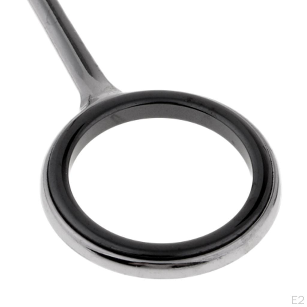 8pcs Mixed Size Stainless Steel Fishing Rod Guide Set Tip Rings Kit