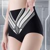 Stripe Postpartum Body Shaper Large Size Tummy Control Underwear Elastic Butt Lifter Briefs  Women