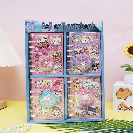 Capybara Baji Coil Notebook: Cute Cartoon Portable Small Diary for Students