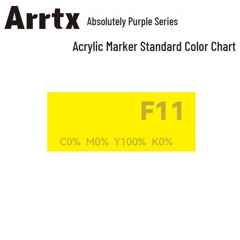 Arrtx Ataishi Akrylový marker s měkkým hrotem, Jeden kus, Absolutní fialová, Styl A/B, 30 barev, Voděodolný, Rychleschnoucí, Krycí.