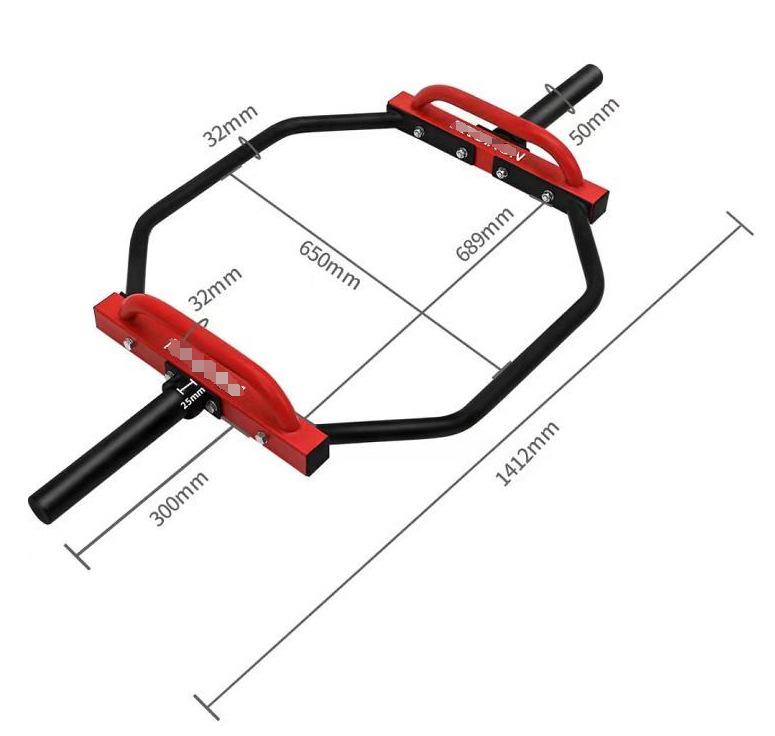Hexagonal Olympic Bar - Open Ring Squat Deadlift and Farmer's Multi-Purpose Pull Rod