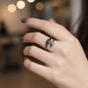 Unique Adjustable Gothic Wing Rings For Couples Angelic Devil Designs Alloy Open Jewelry Matching Accessory