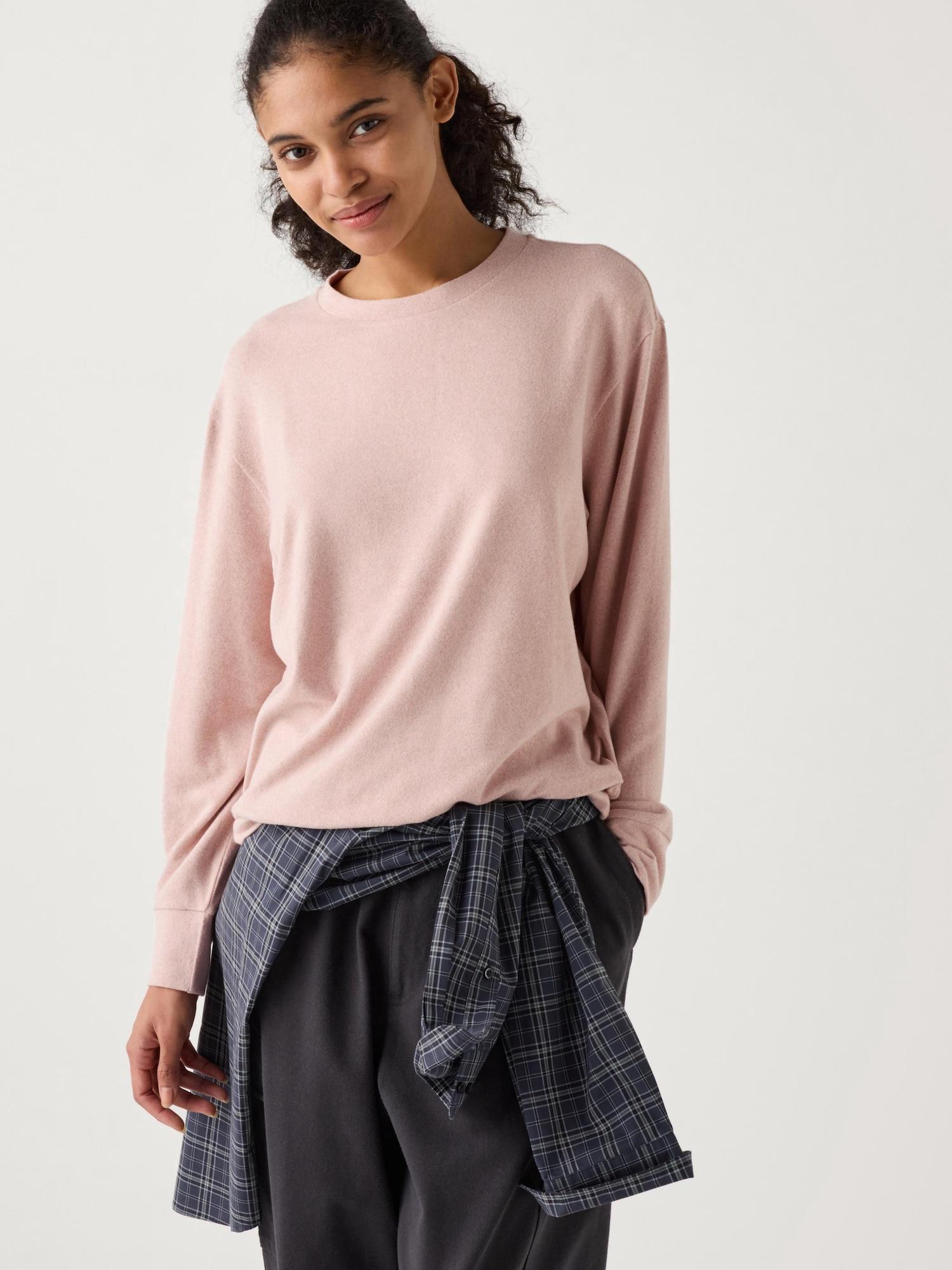 

Футболка с круглым вырезом Uniqlo Japan SofT KniT Fleece 10 PINK/S