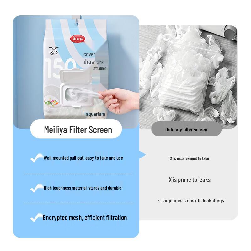 Meiliya Disposable Kitchen Sink Drain Strainer Bags
