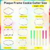 10 Pieces Plaque Frame Cookie Cutter Stainless Steel Biscuit Cutter Fondant Cake Decorating Tools and 6 Pieces Sugar Stirring Pins for Kitchen Baking