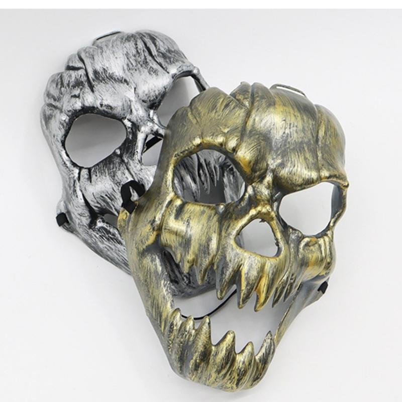 Horror Themed Kirin Face Mask Lightweight Plastic Face Covering Comfortable Wear Practical Halloween Party Accessory