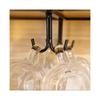 3-piece cup rack, country-style under-cabinet cup rack with 12 hooks, suitable for holding mugs, coffee cups, beer glasses, and kitchen utensils