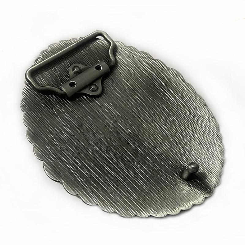Men's Western Cowboy Zinc Alloy Belt Buckle with Rhinestone Embellishment