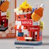 NEW DIY Hamburger Restaurant Coffee Store Flower Street View Food Building Blocks Kit Girls Bricks Movie Model Kids Toy Children