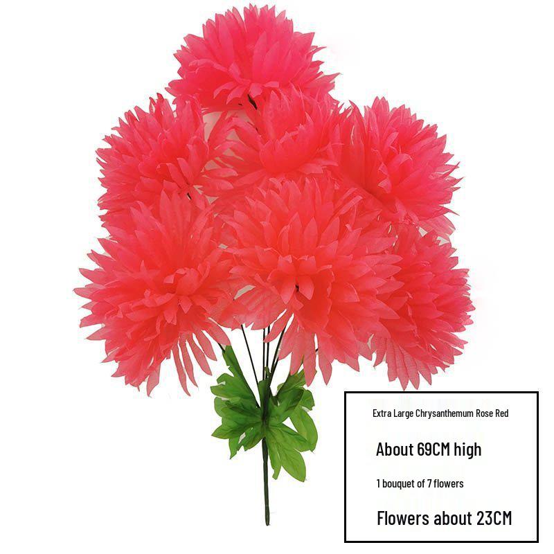 Chrysanthemum Silk Flowers for Qingming Festival Grave Offerings