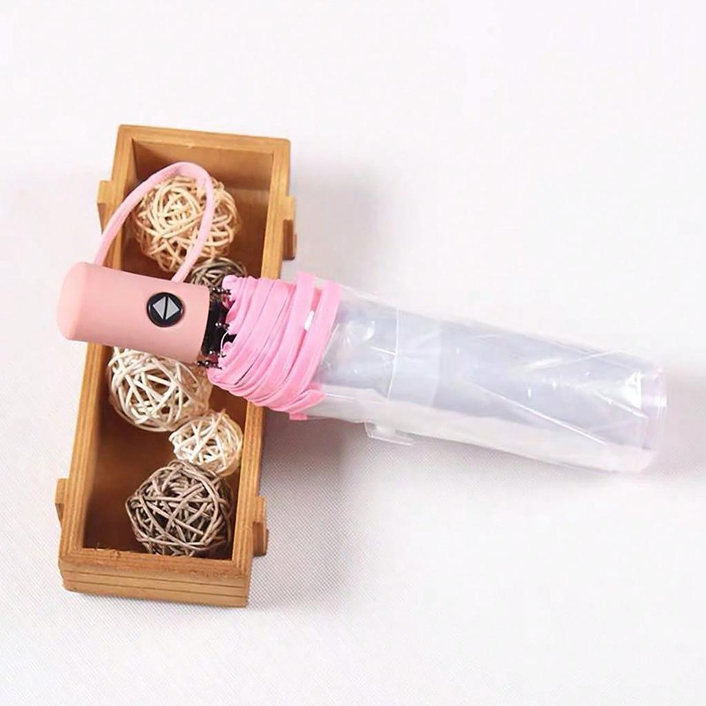 1pc automatic transparent folding umbrella, waterproof, durable and portable rain gear, is an ideal gift for friends.