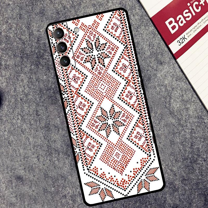 Ukrainian Pattern Case For Samsung Galaxy S24 S26 Ultra S10 S20 S21 S22 S23 Plus S25 FE S25 Ultra Cover Coque