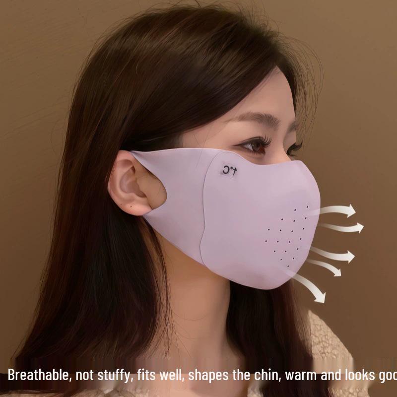 3D Gesichtsschlankheits Wintermaske: Winddicht, Atmungsaktiv, Augeneckenschutz für das Laufen bei Kälte.