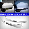 Chrome Door Rearview Mirror Streamer Anti-rub Rubbing Decor Strip Cover Trim For Mazda CX-9 CX9 2017 -  Exterior Accessories