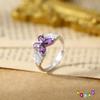 Natural Stone S925 Sterling Silver Ring Women's Adjustable Non-fading Ring Cross-border High-end Accessories Women's Fashion Gifts