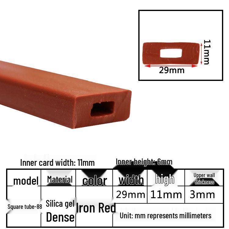 High-Temperature Resistant Silicone Square Tubing: Durable, Customizable, Aging-Resistant Rubber Sheath and Hollow Sealing Strip.