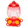 Outdoor Hanging Glass Bird Feeder Clear Glass Bottle Wild Bird Nectar Feeder with 6 Feeding Ports for Courtyard Garden