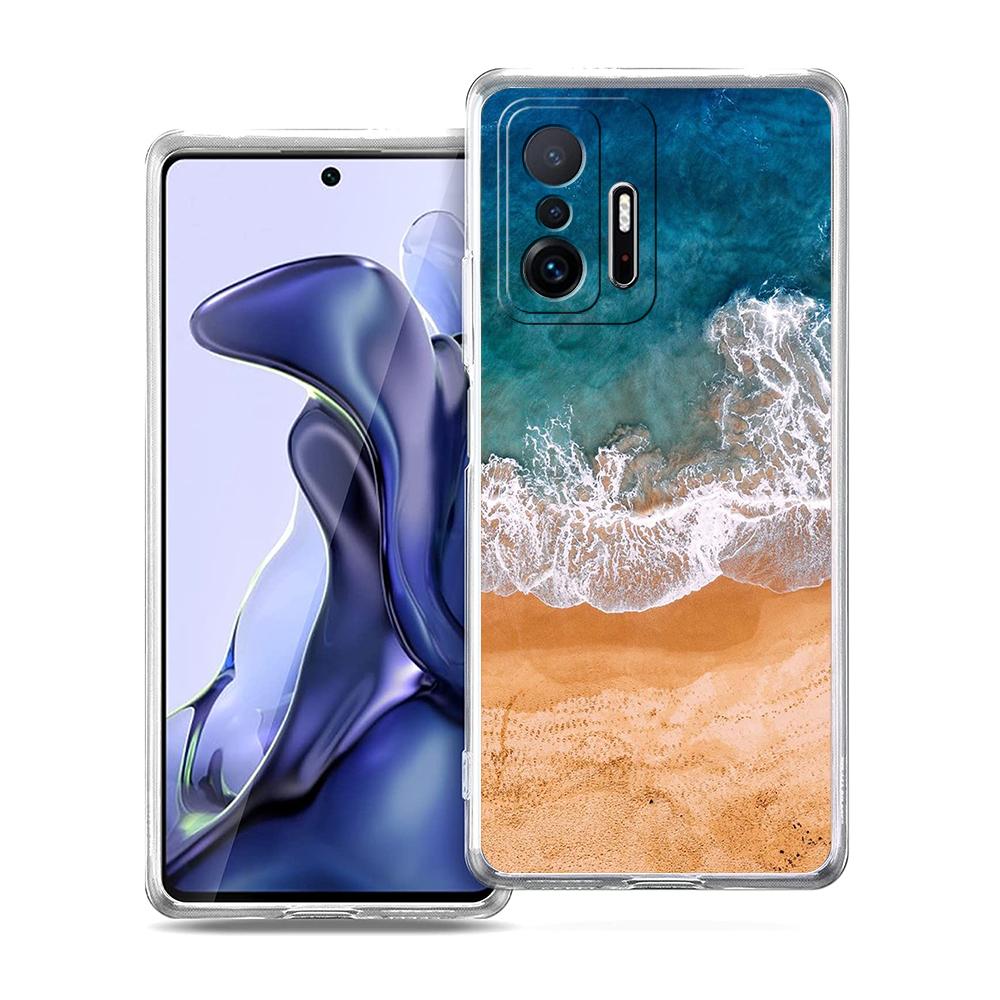 Sea blue Sky beach Phone Case For Xiaomi 14 13 12 Lite Mi 11 Ultra 11X 13T 12T 11T For Poco X5 X4 X3 NFC F5 F4 M4 Pro 5G Cover