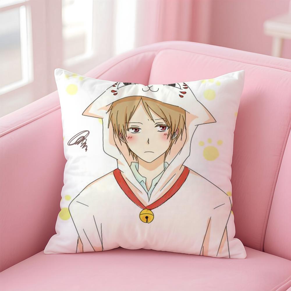 N-Natsume'S Bo-Ok Of Friends Anime Cushion Cover Pillowcase Short Plush Invisible Zipper Room Sofa Cushion Cover