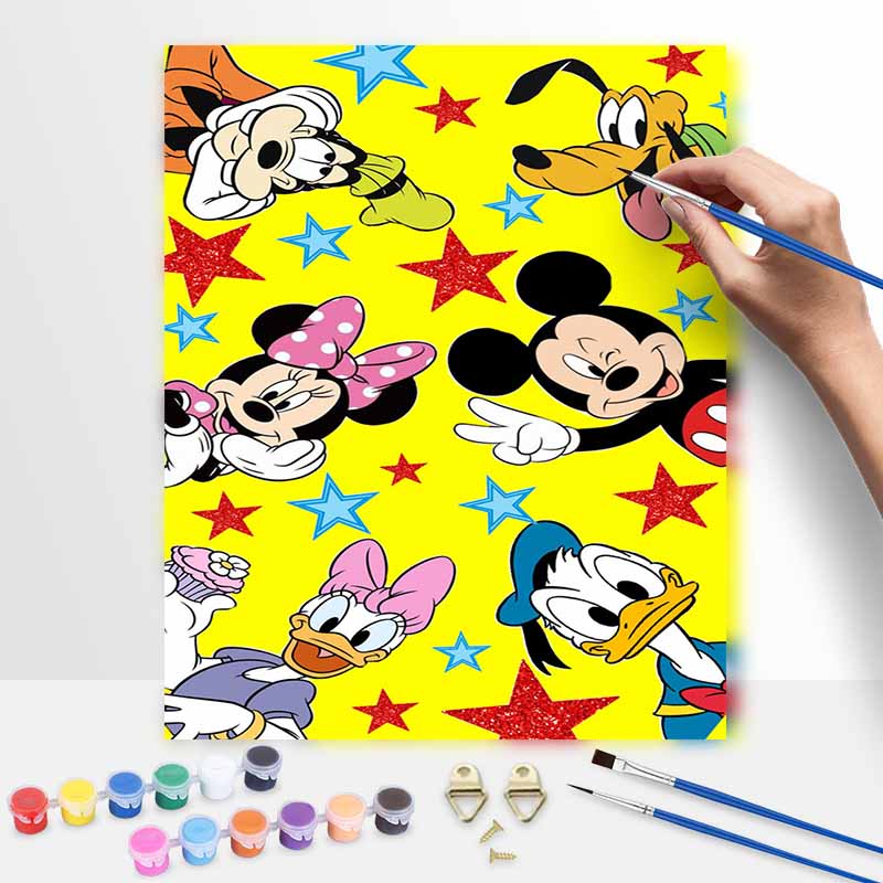 Disney Mickey Mouse and Friends Oil Painting Kit Home Decor Gift 20x30cm