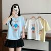 2026 New Arrival Plus Size Women's Cute Print Combed Cotton Loose Slimming Short Sleeve T-shirt
