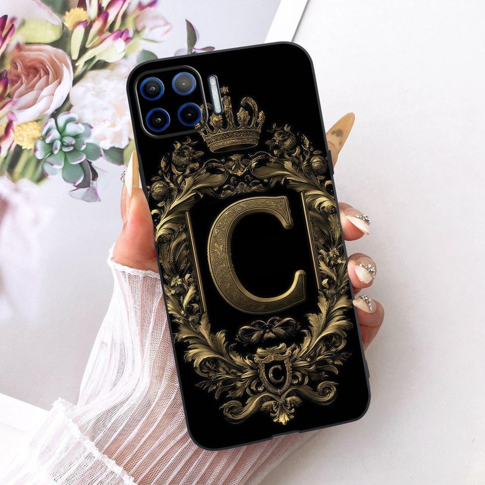 For Motorola Moto G 5G Plus Case Cover Silicone Luxury Crown A-Z Letters 2D Flat Pattern Soft Casing XT2075 XT2075-2 XT2075-3