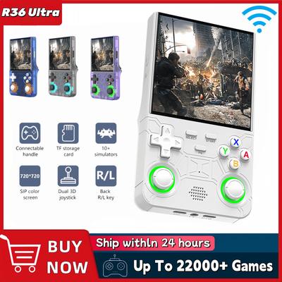 R36 Ultra Handheld WIFI Game Player 4 Inch IPS Screen Open Source Retro Video Player 64G/128G Memory Up To 20000+ Games