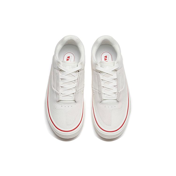 Anta Ao Li CVS Skateboard Abrasion Resistant Abrasion Resistant Low top Skateboard Shoes Women's White Red 122238014-4