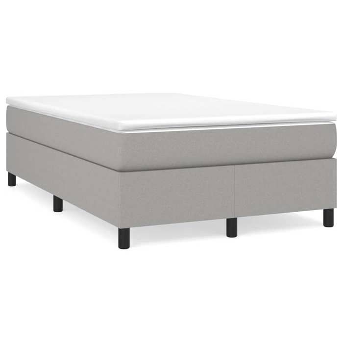 Maison Exclusive - Sommier à lattes de lit et matelas gris clair 120x190 cm tissu