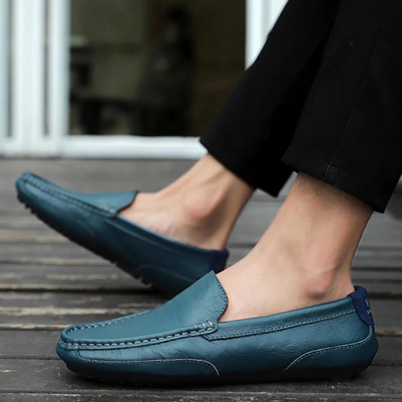 Casual Slip on Formal Loafers Men Luxury Trendy Moccasins Black Men Driving Shoes Sneakers High Quality Plus Size Men Flat Shoes