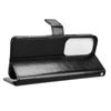 Crazy Horse Wallet Flip Case for Vivo Y19s, Black