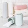 Portable Travel Toothbrush Holder With Storage And Nopunch Design For Home And Trip Use