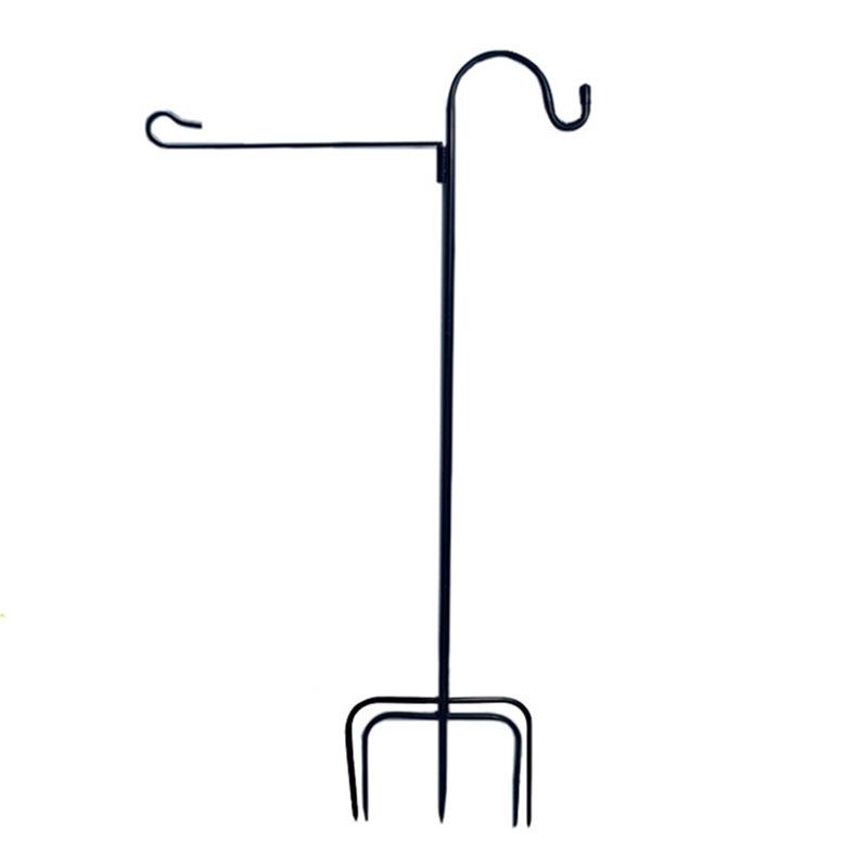Rust-Proof Iron Shepherd's Hook for Outdoors – Ideal for Lawn, Courtyard, and Lamp Hanging