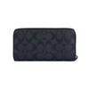Coach Accordion Wallet 20 Classic Monogram Logo Embossed Coated Canvas Clutch Men Wallets Gray Black 25517-N3A