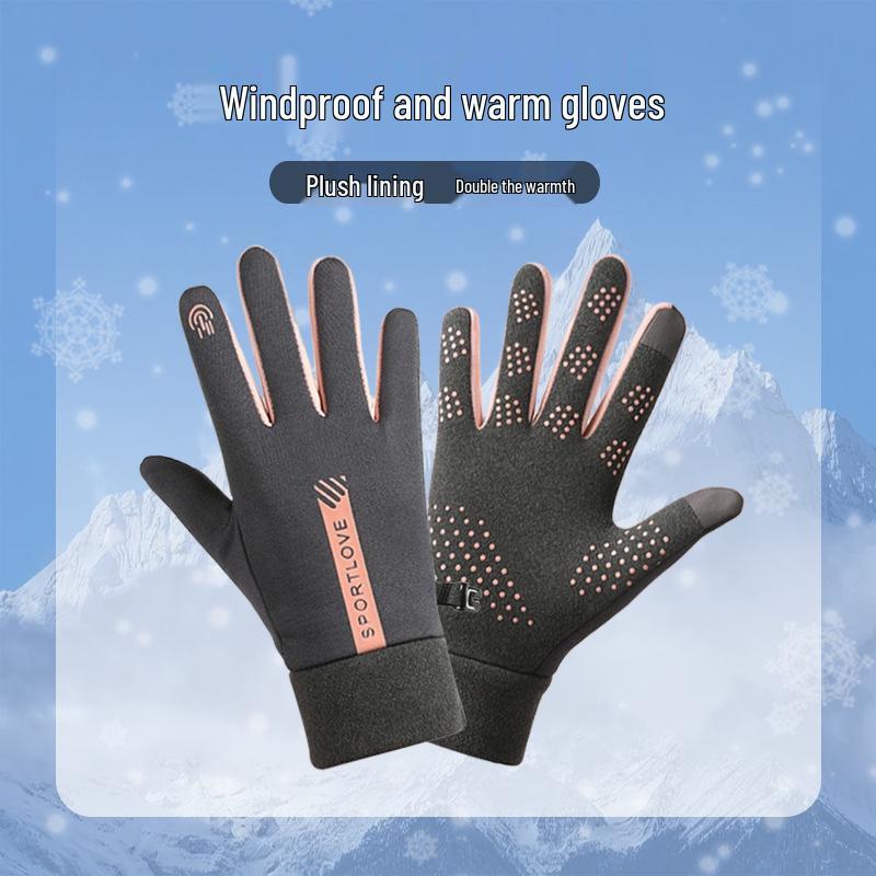 Fleece-Lined Waterproof Touchscreen Cycling Gloves for Men and Women