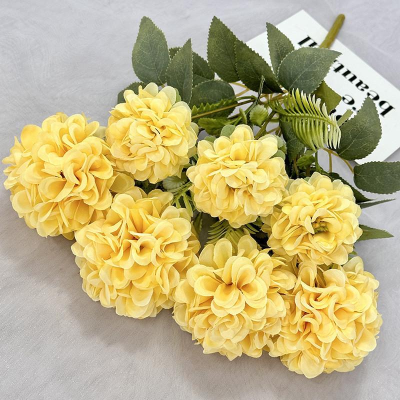 Spring Qi Seven Branch Edge Ball Artificial Flower Wedding Decor For Photography And Home Use