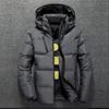 White Jacket Men Winter Warm Solid Color Hooded Down Coats Thick Parka Mens Down Jackets Winter Outdoor Coat