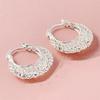 2026 Schmuck Kupfer Silber Plated 2,2 * 2CM Hohlmond Geometrische Ohrringe