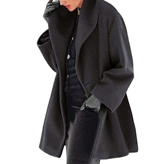 Women's Wool Blend Trench Coat Hooded Single-Breasted Pea Coat Fall Winter Thick Warm Jacket Casual Mid-Long Overcoat