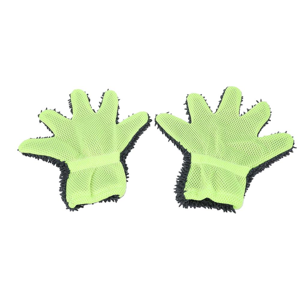 5 Finger Car Wash Mitts Multifunctional Double Sided Chenille Microfiber Car Cleaning Gloves for Cleaning Wheel