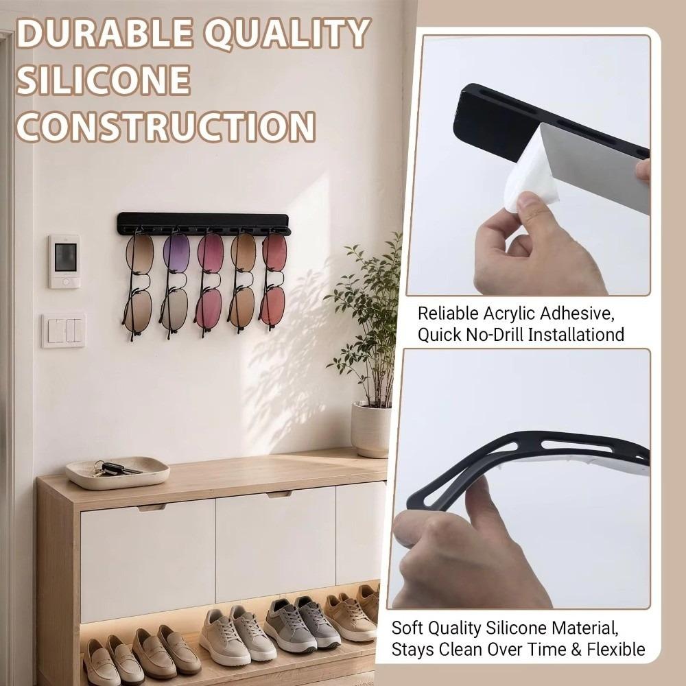 Silicone Eyeglasses Wall Holder Self-Adhesive Eyewear Display Holder Entryway Storage