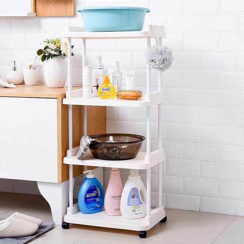 4-Tier Plastic Bathroom Storage Rack