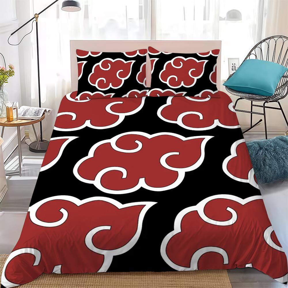 Logo A-Akatsuki Duvet Cover Set Home Style Bedding Soft Laundry Cotton Bed 3 Piece Set Student Dormitory Gift