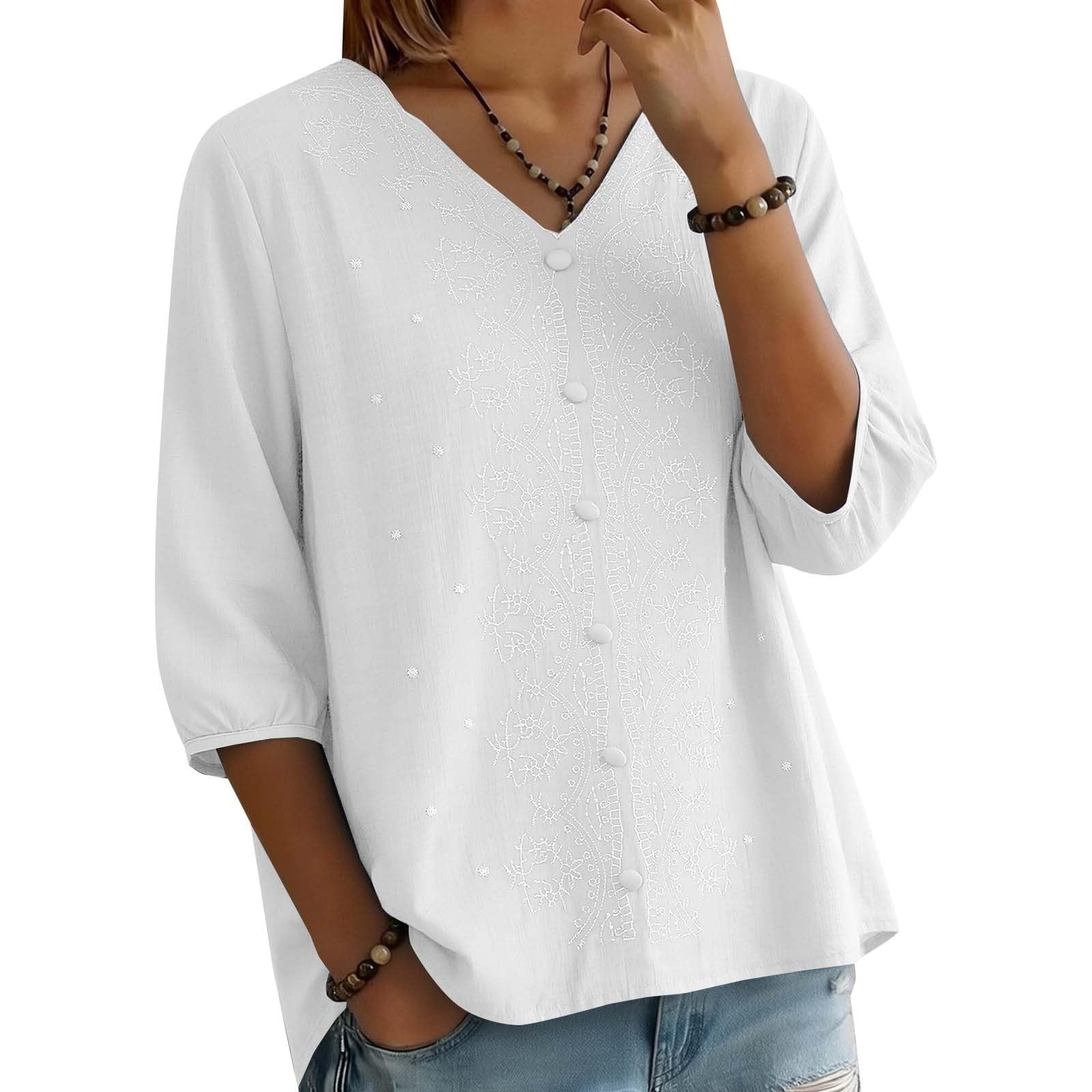Women s Fashionable Casual Short-sleeved Pullover Top XXL белый