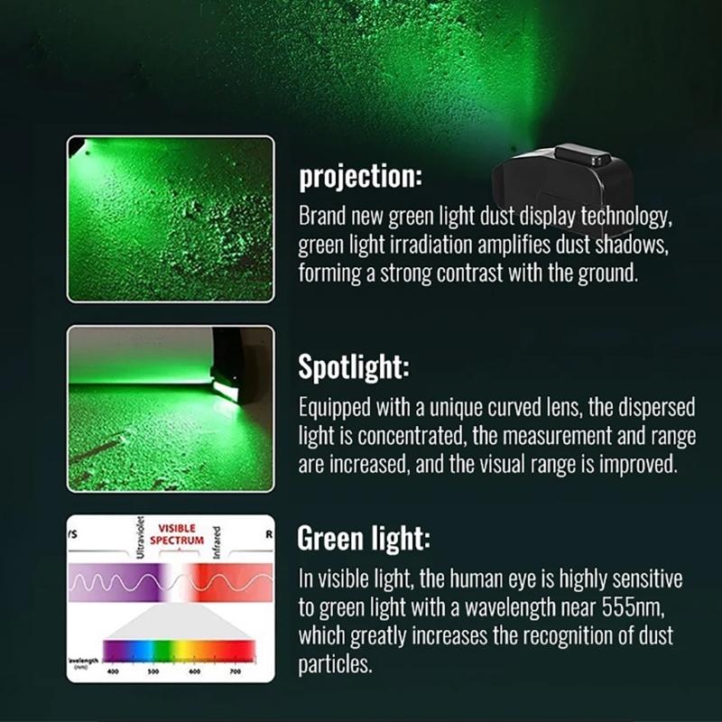 Vacuum Cleaner Attachment Backlight Dust Detection Light Dust Display LED Lamp Pet Hair Reminding Light ABS Material