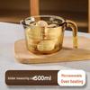 Heat-Resistant Amber Glass Measuring Cup