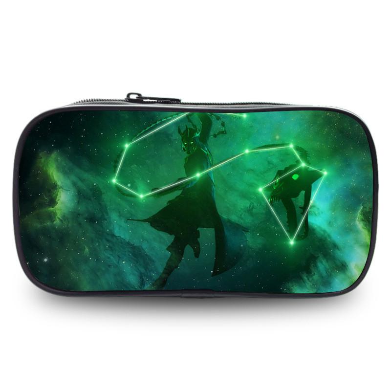 Night Fortress Pen Case Large Capacity Double Layered Design Patterns Diverse