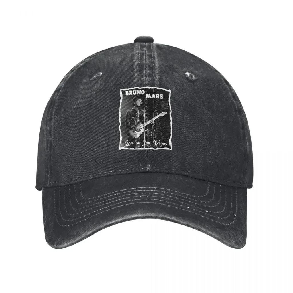 Bruno Mars Vintage Rock Metal Singer Unisex Women Baseball Caps Distressed Cotton Caps Hat Vintage Outdoor Summer Sun Cap